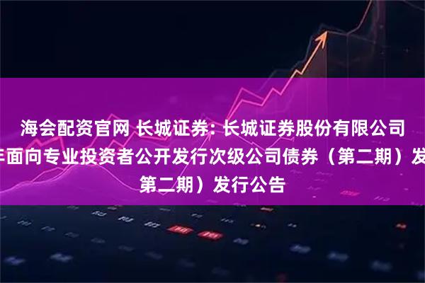 海会配资官网 长城证券: 长城证券股份有限公司2025年面向专业投资者公开发行次级公司债券（第二期）发行公告